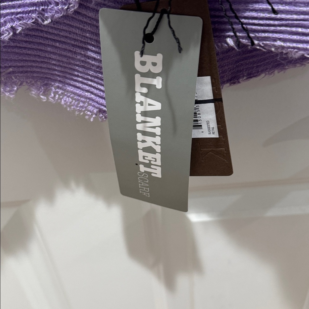 Lavender Ribbed Shawl - Picture 3 of 5